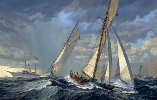 Sea, yacht, art, Russ Kramer