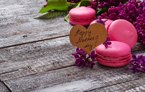Cake, lilac, macaron
