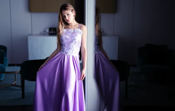 Look, girl, light, pose, room, dress, Marco Squassina