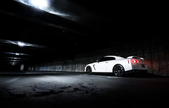 Picture white, nissan, white, Nissan, gt-r, GT-R, r35