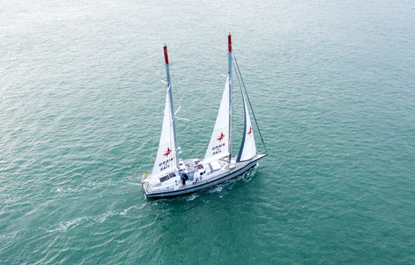 The way, movement, the wind, yacht, beauty, top, sails, ocean