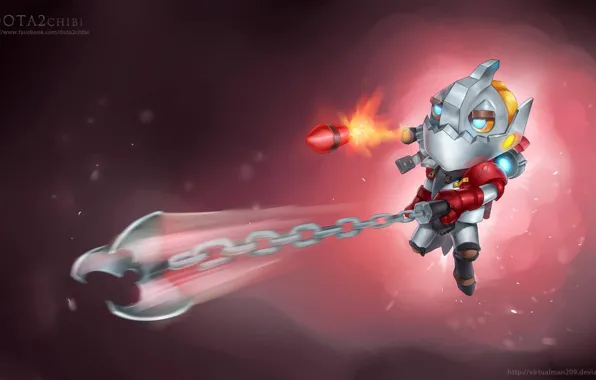 Chibi, dota 2, virtualman209, hookshot, rocket flare, clockwerk