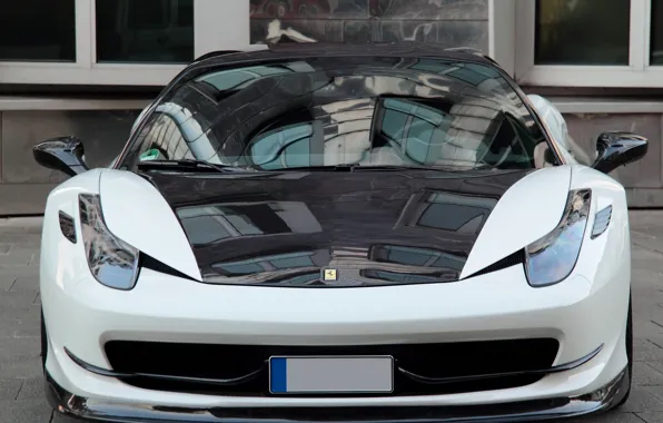 Picture tuning, black and white, Ferrari, front view, Ferrari 458 Italia, Anderson Germany