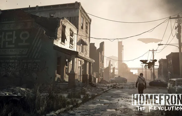 The city, war, soldiers, Homefront, The Revolution