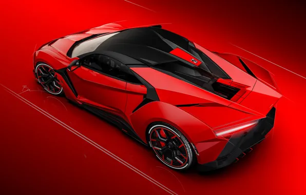 Picture Red, Auto, Machine, Rendering, Concept Art, SuperSport, Fenyr, Transport & Vehicles, Benoit Fraylon, by Benoit …