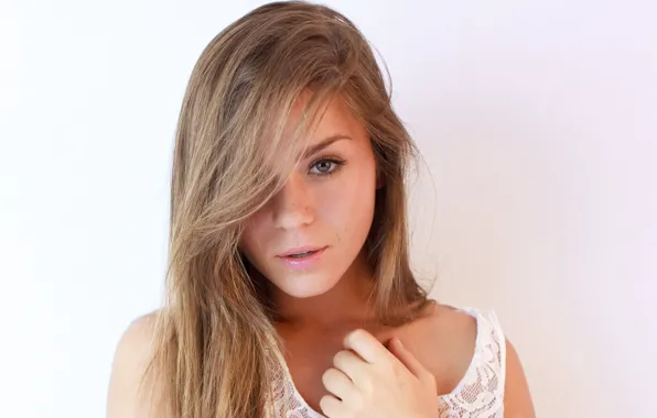 Look, girl, face, brown hair, Lily C, Raisa, Natalia E