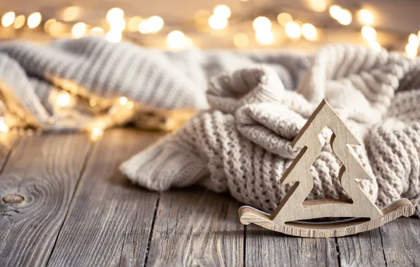 Lights, comfort, toy, Board, scarf, Christmas, New year, herringbone