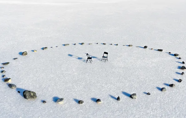 Background, round, chair