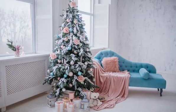 Decoration, balls, tree, New Year, Christmas, gifts, Christmas, balls