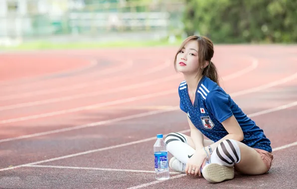 Girl, background, Asian