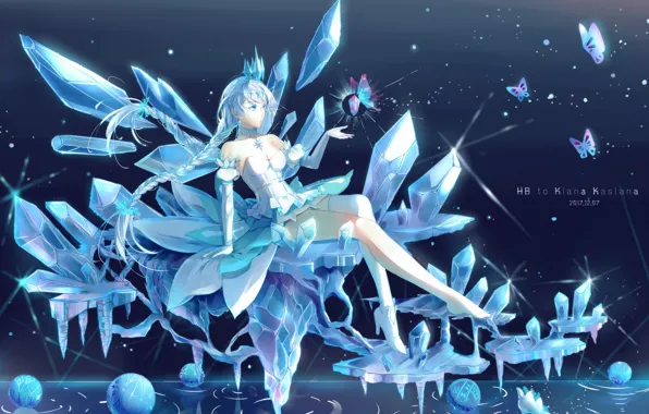Ice, girl, magic ice