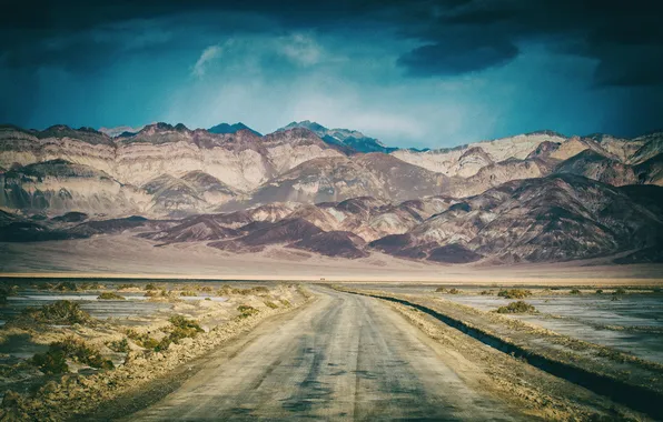 Road, mountains, nature