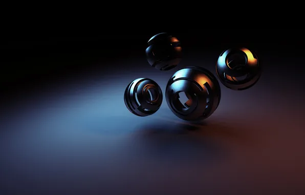 Picture surface, balls, figure, sphere, hollow
