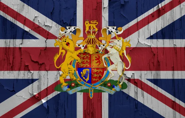 Flag, coat of arms, UK