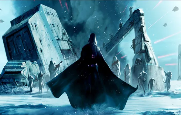 Game, art, Darth Vader, art, Electronic Arts, AT-AT, Stormtroopers, DICE