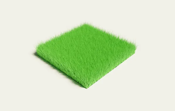 White, grass, render, blender