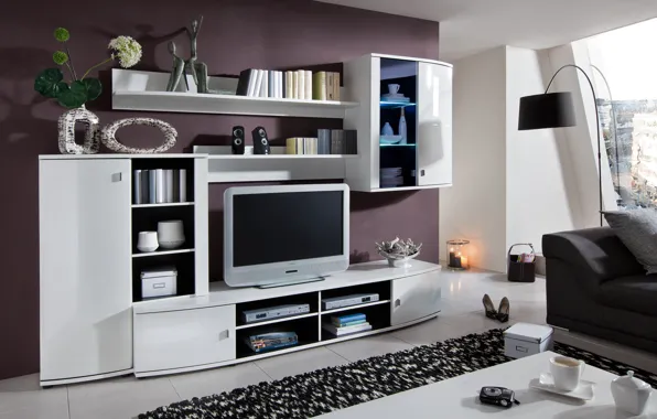 Wallpaper room, interior, living room
