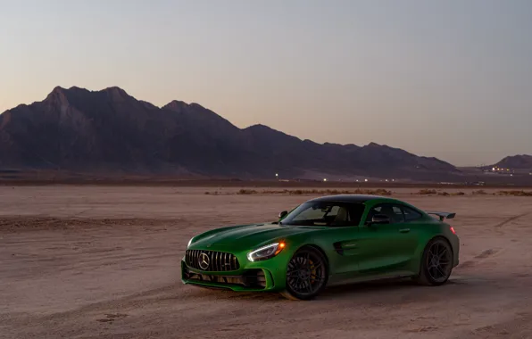 Picture design, green, background, Mercedes GTR