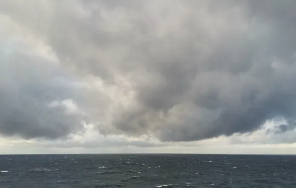 Sea, water, clouds, overcast, the ocean