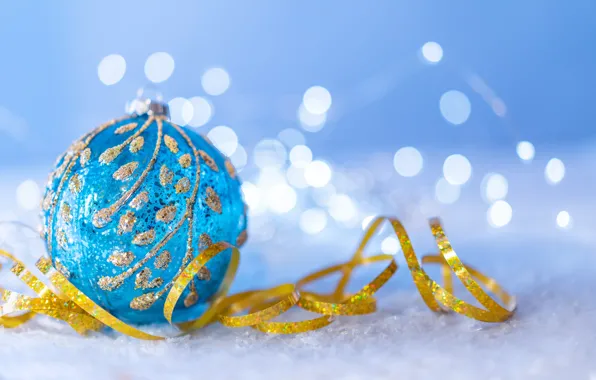 Holiday, blue, ball, Christmas, New year, Christmas toy