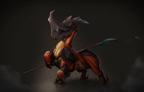 Red, dragon, horse, figure, being, fantasy, unicorn