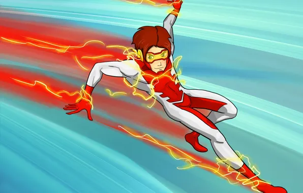 Picture fiction, art, runner, dc comics, Young Justice, Impulse, Bart Allen