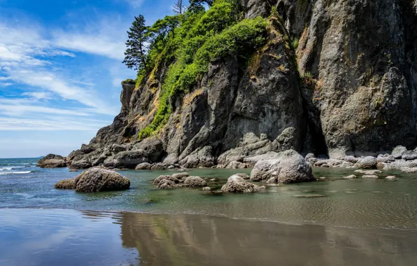 Picture photo, Nature, Rock, Stones, Washington, USA, Quileute Reservation