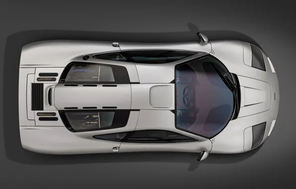 McLaren, Glass, Engine, The wheel, The view from the top, 1993, McLaren F1, Sports car
