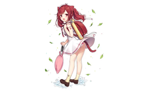 Girl, sexy, panties, long hair, dress, anime, beautiful, red eyes