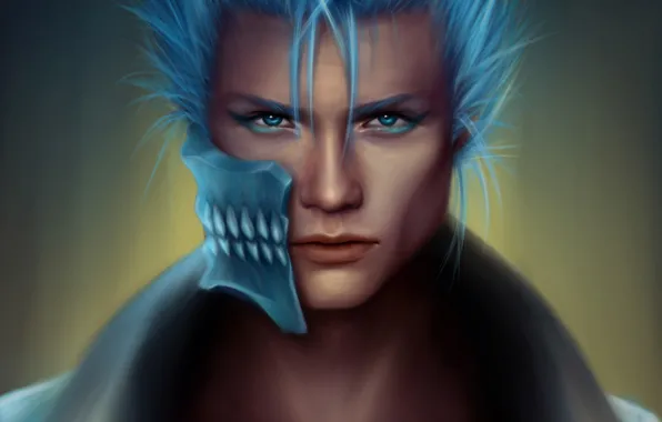 Picture look, face, mask, art, guy, Bleach, Bleach, Grimmjow Jeagerjaques