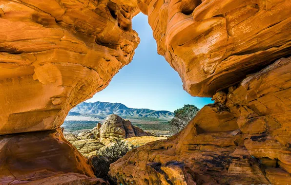 The sky, macro, mountains, rocks