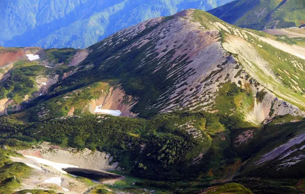 Color, mountains, the slopes, relief, shades, scenic