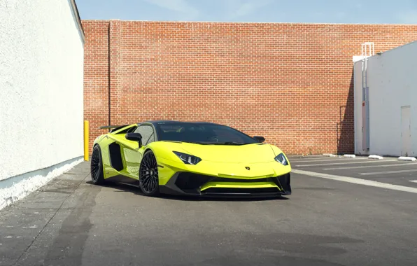 Lamborghini, aventador, light green