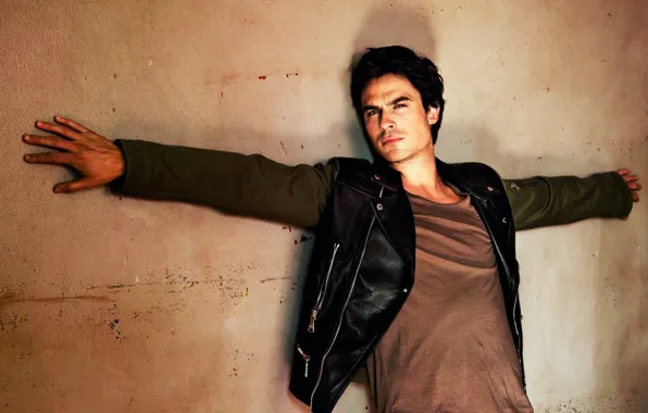 Picture wall, jacket, the series, guy, actor, the vampire diaries, ian somerhalder, damon