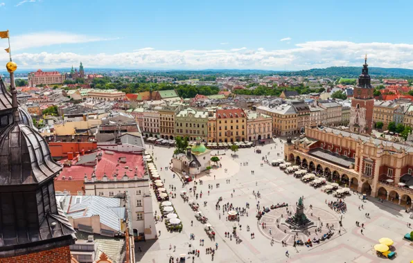 Home, area, Poland, monument, Krakow, Mariacka square, Main market
