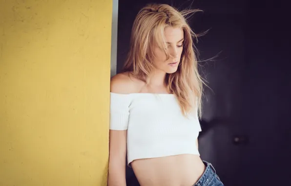 Summer, face, background, hair, blonde, cutie