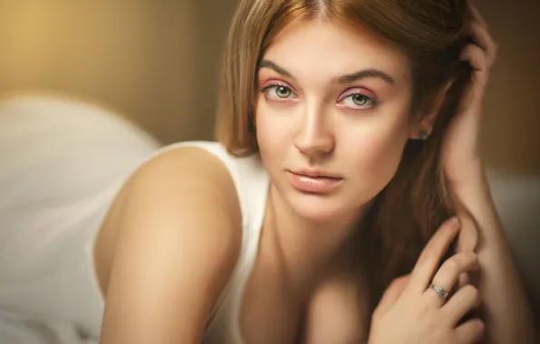 Eyes, look, blonde, Luba, Stanislav Maksimov