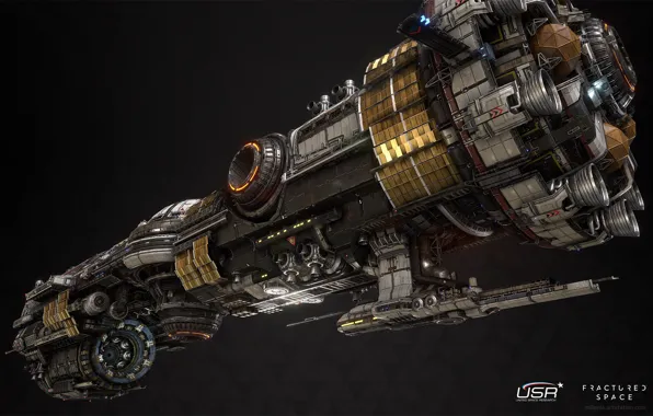 Transport, ship, camera, Fractured Space, USR Endeavor