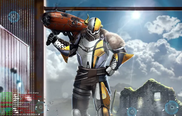 Destiny, helmet, armor, art, pvp, titan, lord, bungie