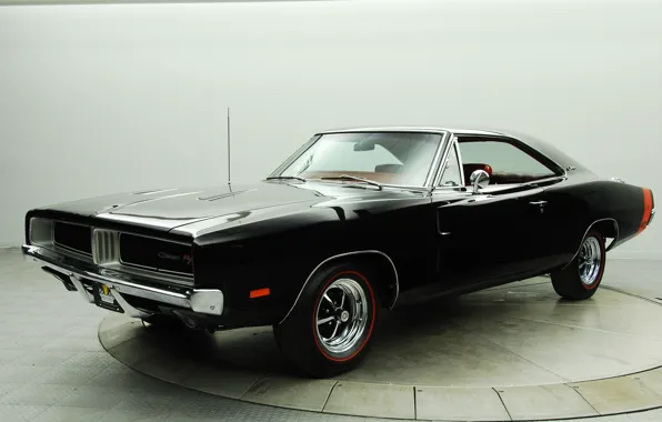 Picture retro, black, 1969, muscle car, black, Dodge, classic, dodge