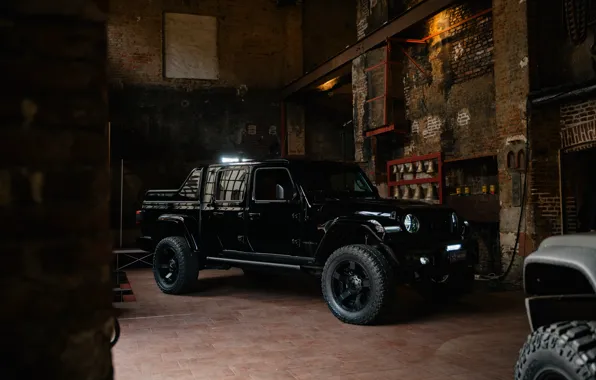Front, Black, Gladiator, Jeep, Soldier, Ferōx T