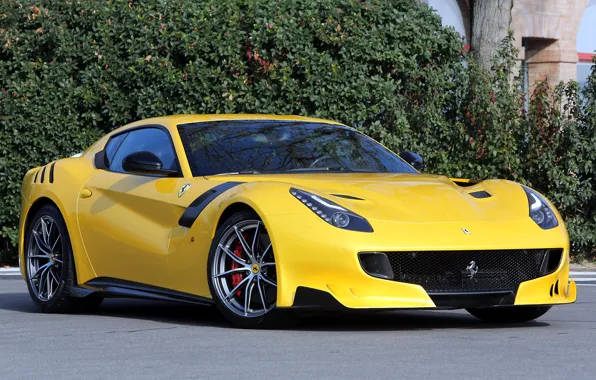 Car, Ferrari, yellow, super, F12tdf