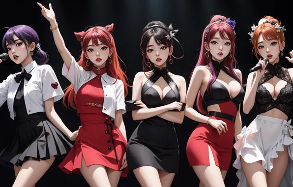 Style, girls, group, Asian girls, k-pop