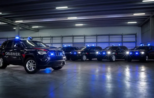 Police, 2018, Carabinieri, flashers, Jeep, Grand Cherokee