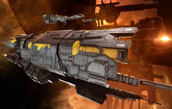 Nebula, station, asteroids, Space, space, spaceship, eve online, space ship