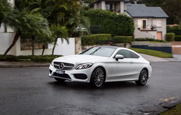 Road, machine, street, Mercedes-Benz, car, Mercedes, Coupe, the front