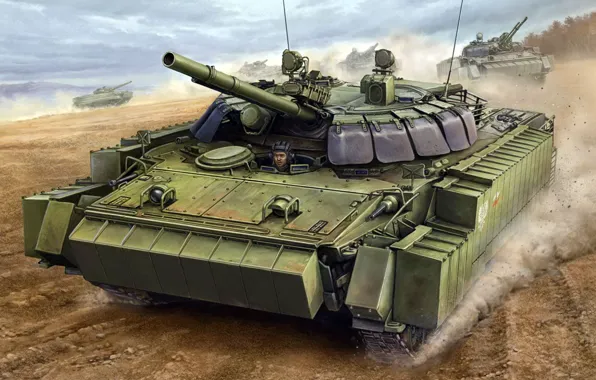 Picture Cactus, The BMP-3, Russian combat armored tracked vehicle, Dynamic protection, Infantry fighting vehicle-3