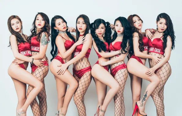 Look, girls, stockings, legs, brunette, Asian girls