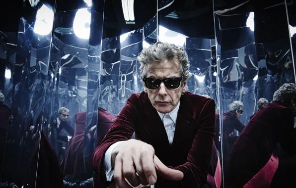 Picture reflection, hand, glasses, actor, male, jacket, Doctor Who, Doctor Who