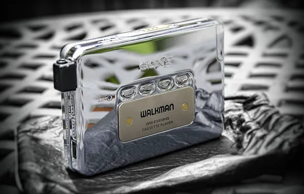 Macro, background, SONY WALKMAN WM-EX808HG